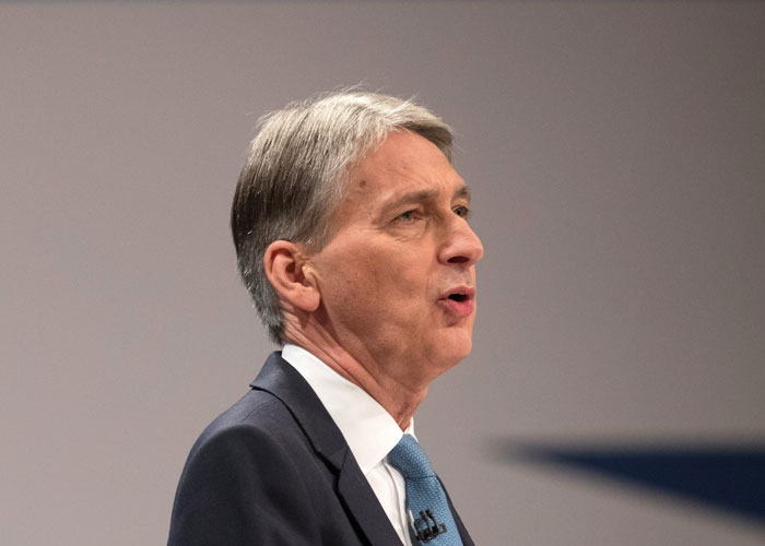 Philip Hammond at Conservative party conference, 2016