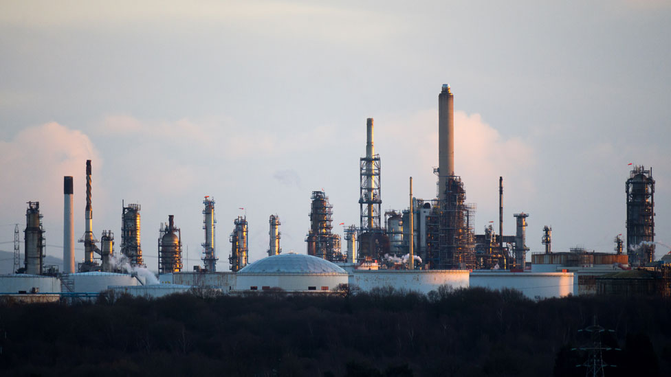 A general view of the Fawley oil refinery