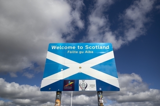 Scotland border sign