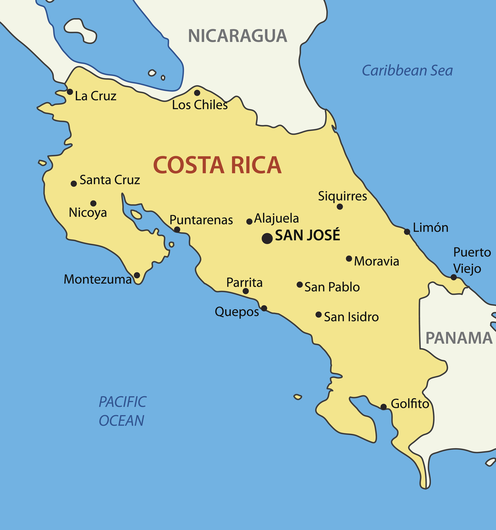 Mapa de Costa Rica