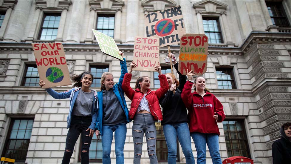 Young people protesting