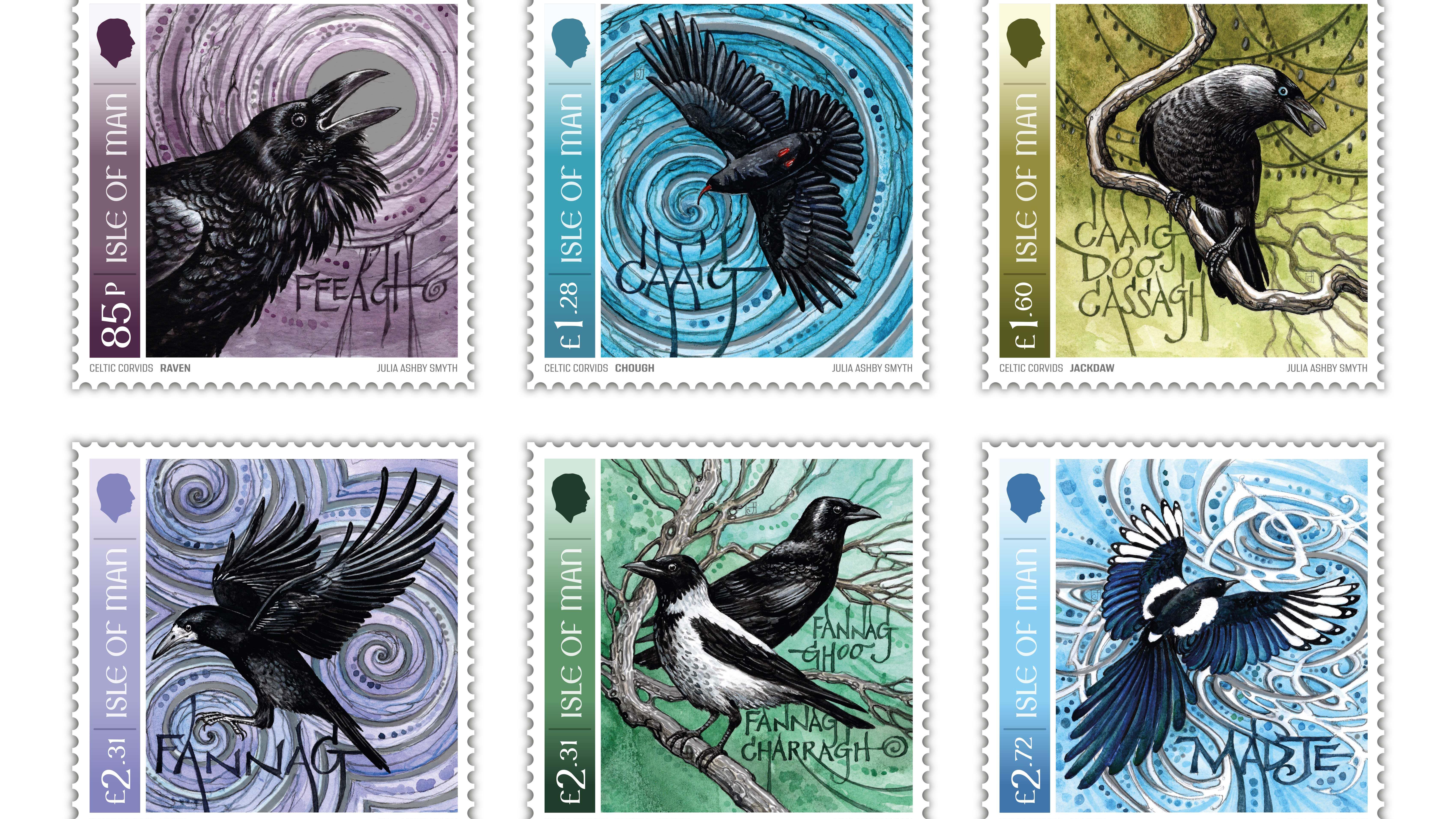 TRIAL POSTAGE STAMPS コレクション New six-stamp set features birds central to Manx folklore