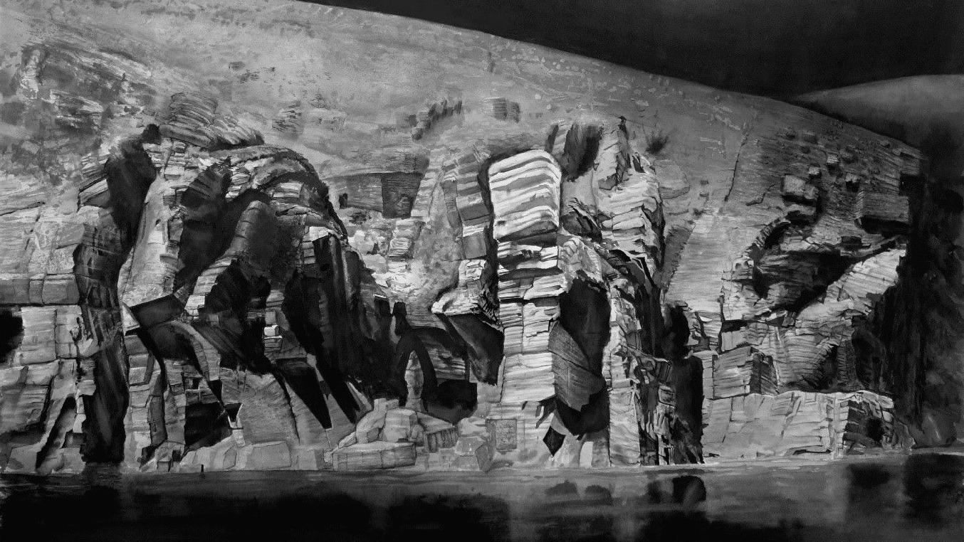 Ink drawing of 'fantastically interesting' coast donated to museum