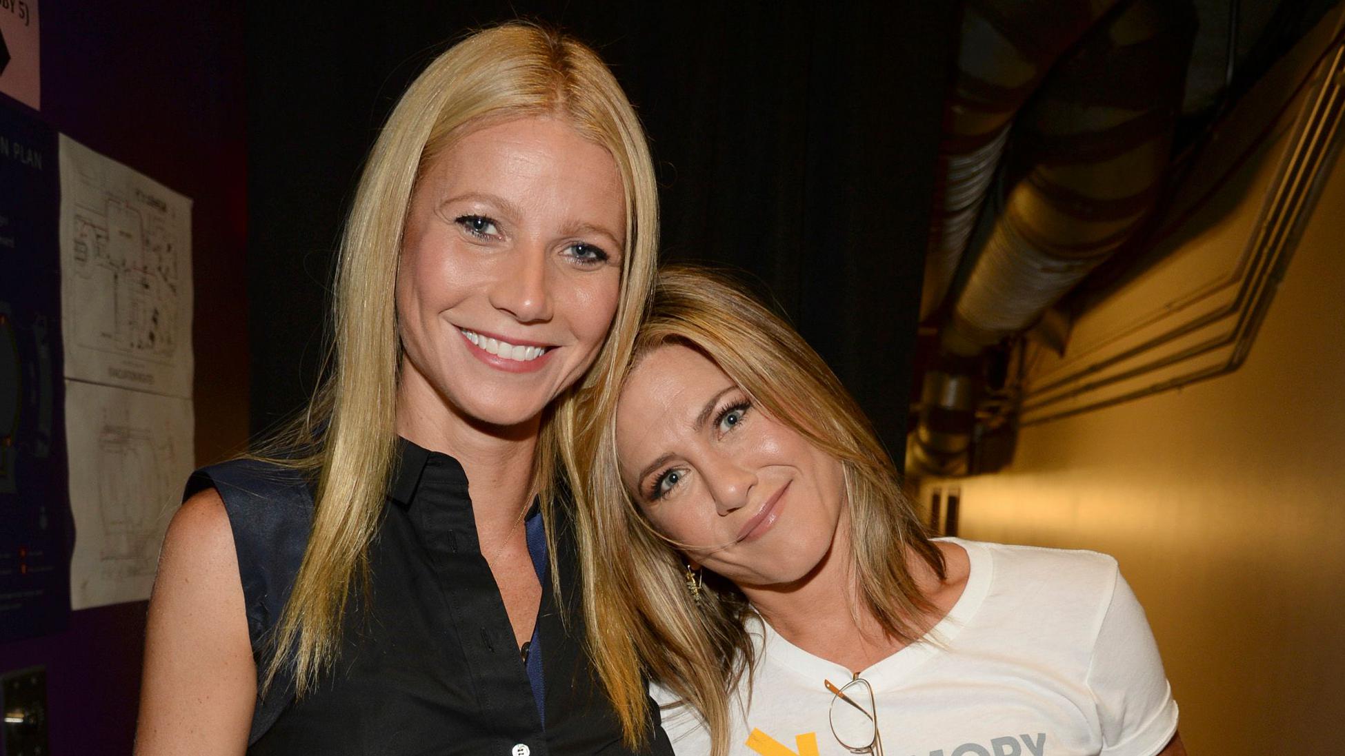 Jennifer Aniston says she and Gwyneth Paltrow discuss mutual ex Brad Pitt