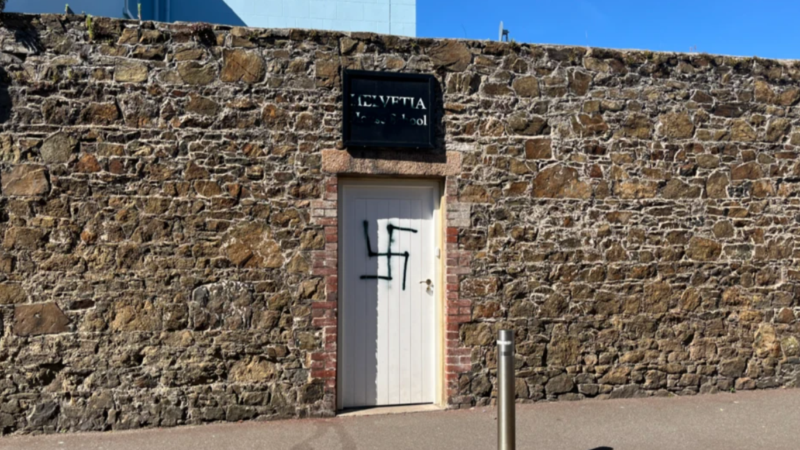 Two arrested over St Helier primary school swastika graffiti
