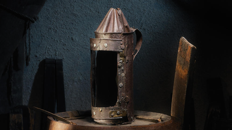 The lantern Guy Fawkes planned to use to blow up parliament