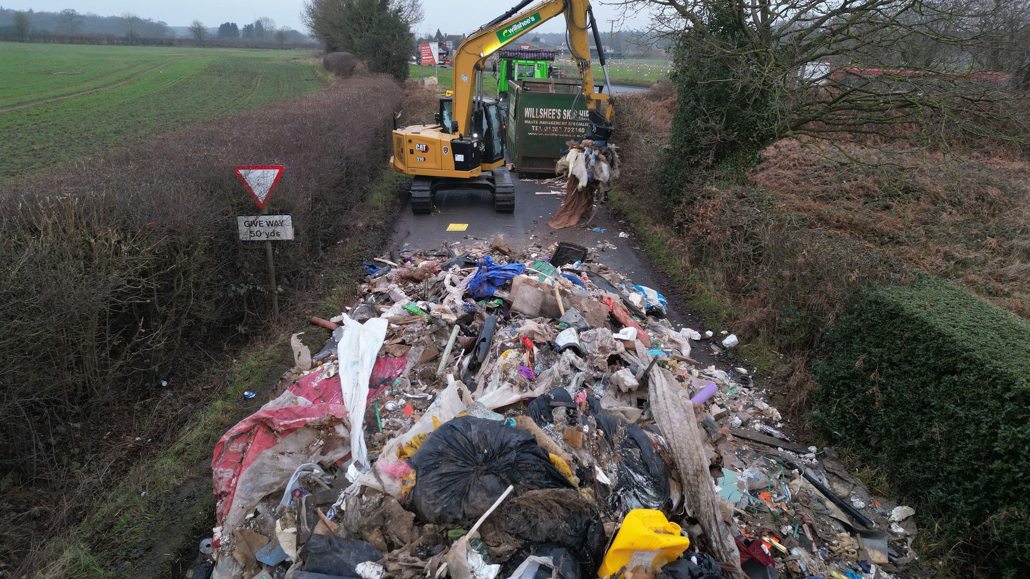 Evidence of culprits found in Lichfield's huge flytipped waste pile