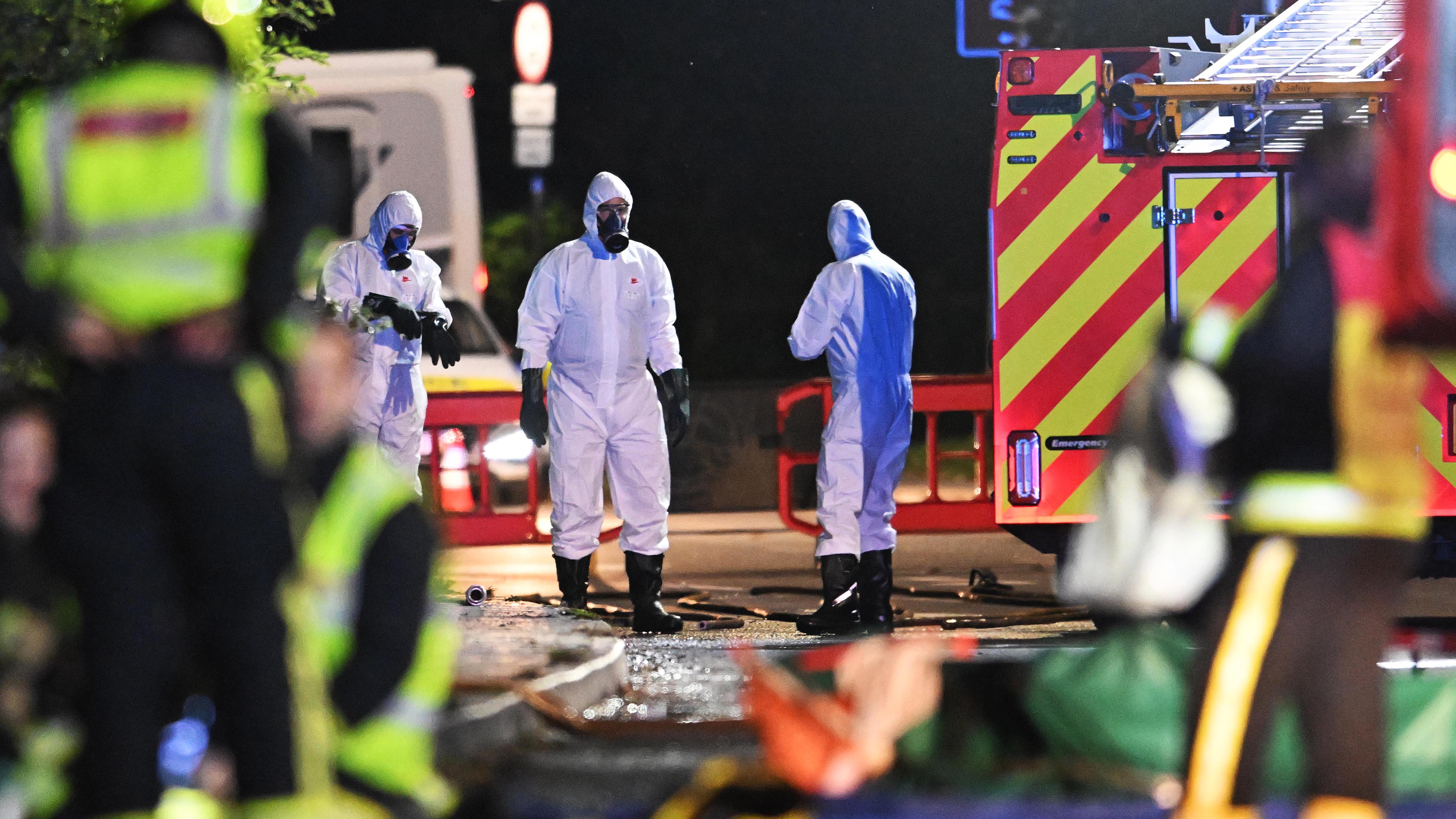 Totnes road closed due to hazardous debris after fire