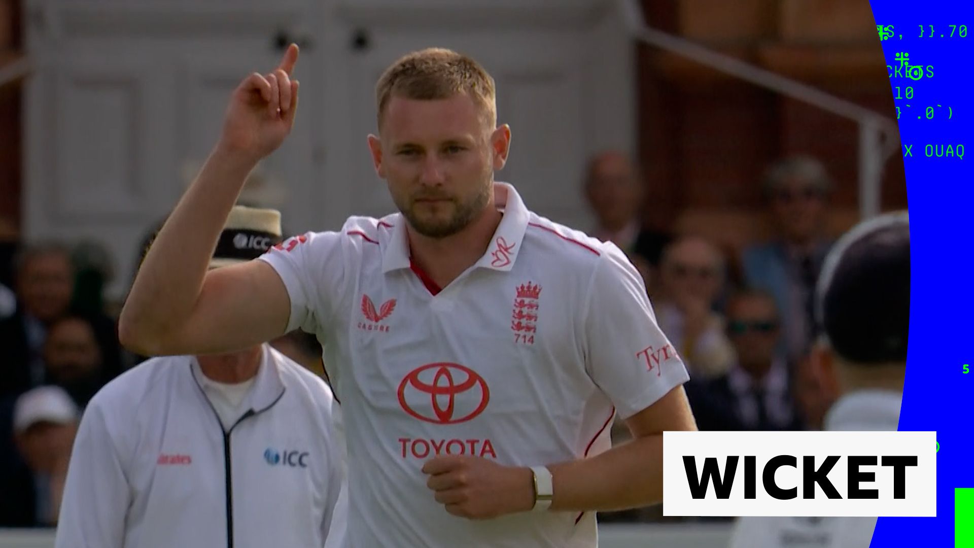 Atkinson gets a wicket in the first over