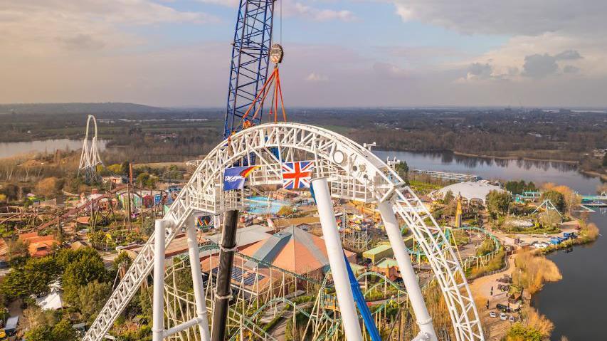 Thorpe Park New Hyperia rollercoaster track completed