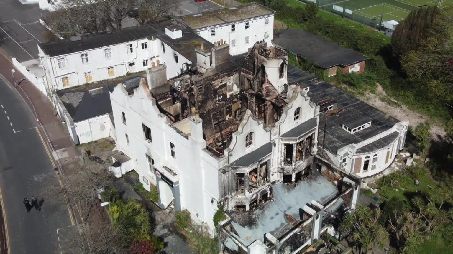 Derelict Sherwood Hotel completely destroyed by 'deliberate fire'