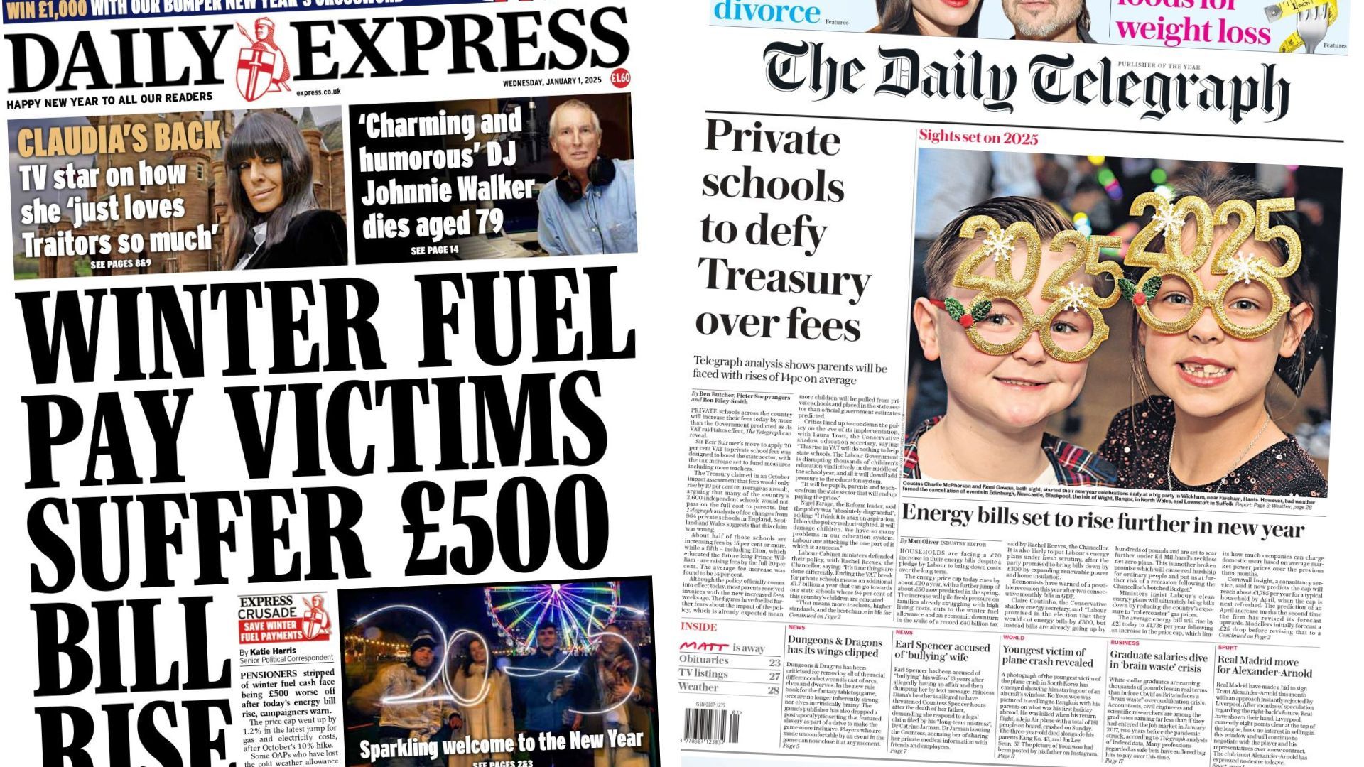 Newspaper headlines: Energy bills 'to rise further' and world ...