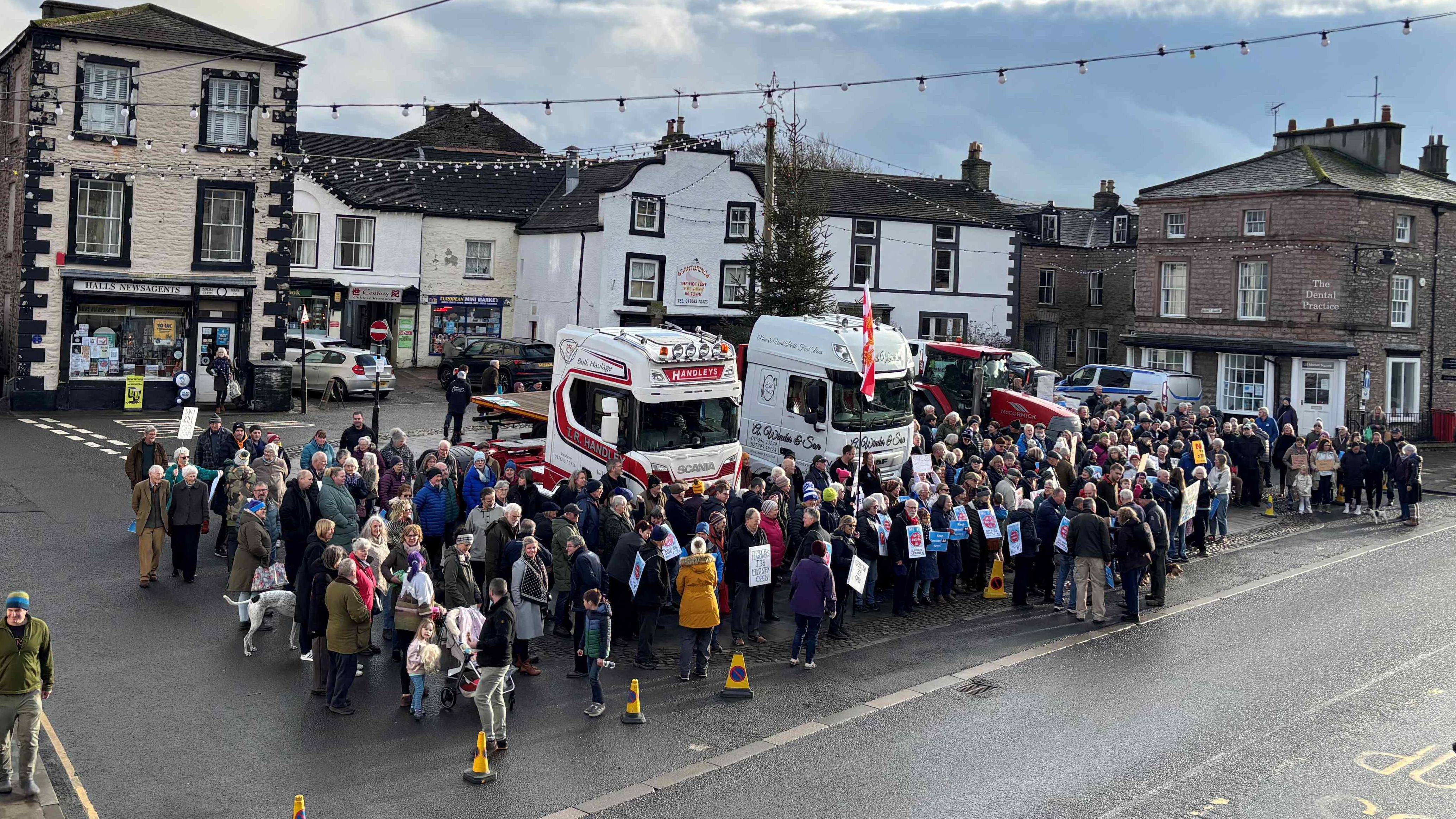 Protestors rally in Kirkby Stephen against M6 junction closure
