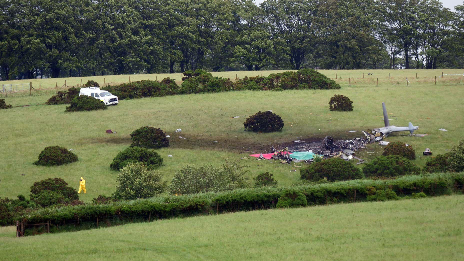 Royal Navy helicopter crash investigations continue in Devon