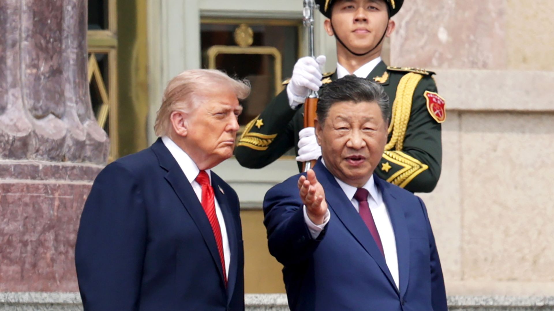 In pictures: Trump hosted by Xi Jinping in high-stakes China summit