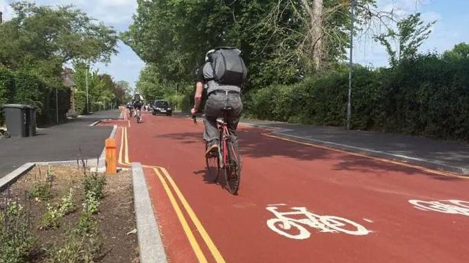'England's first cycle street' opens to the public