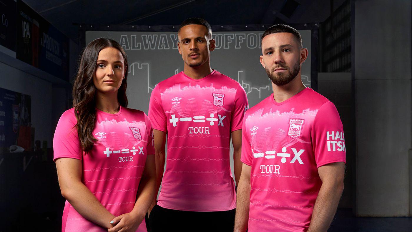 Ipswich Town unveil Ed Sheeran Suffolk-inspired kit collaboration
