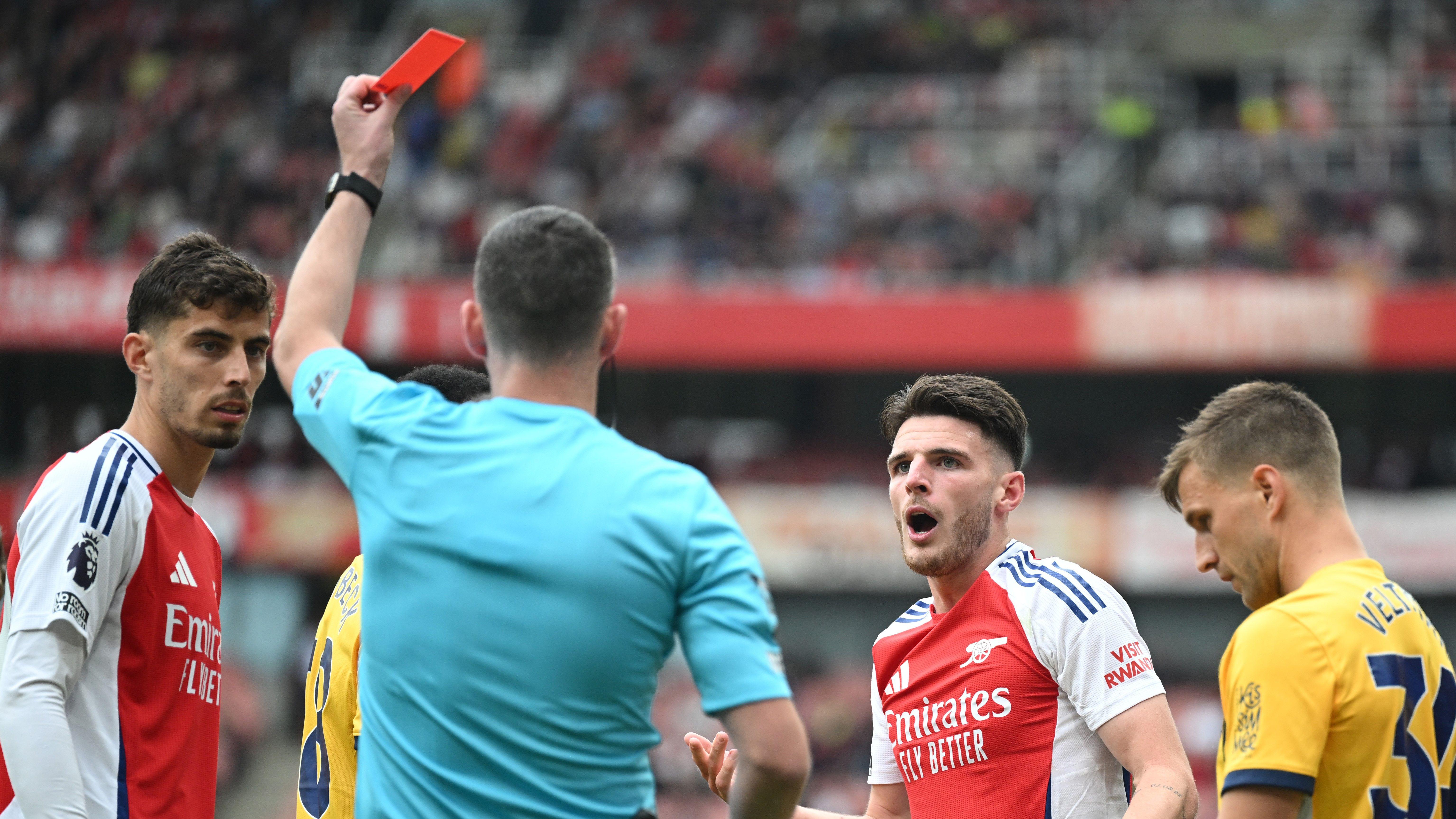 Arsenal news: Declan Rice red card correct - Key Match Incidents panel -  BBC Sport