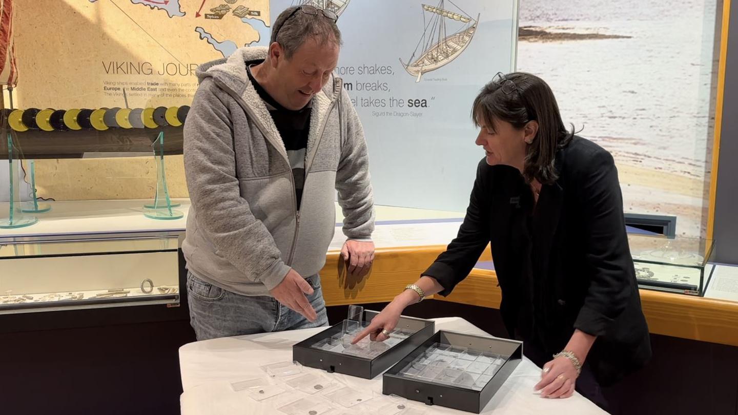 Viking age coins declared treasure on display at the Manx Museum