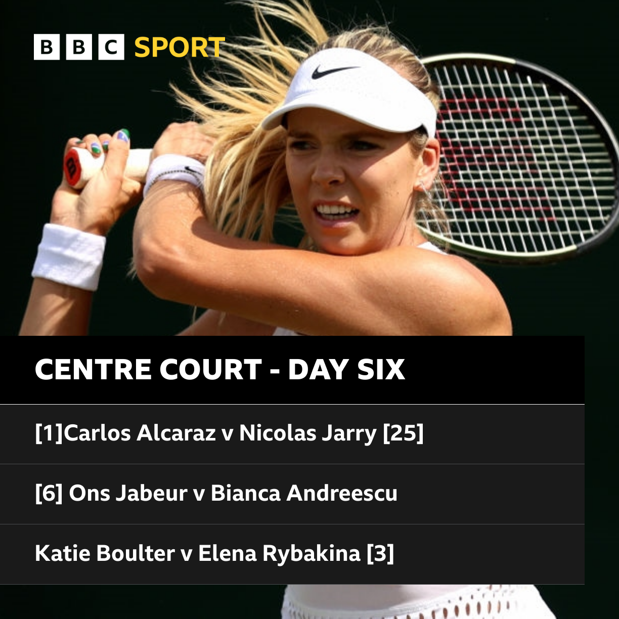 bbc sport tennis today