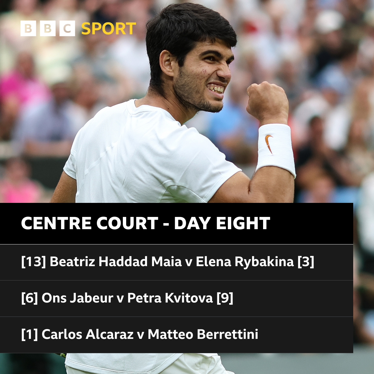 Wimbledon LIVE Watch BBC TV coverage, follow radio and text commentary - Novak Djokovic, Iga Swiatek and Jessica Pegula play on day seven - Live