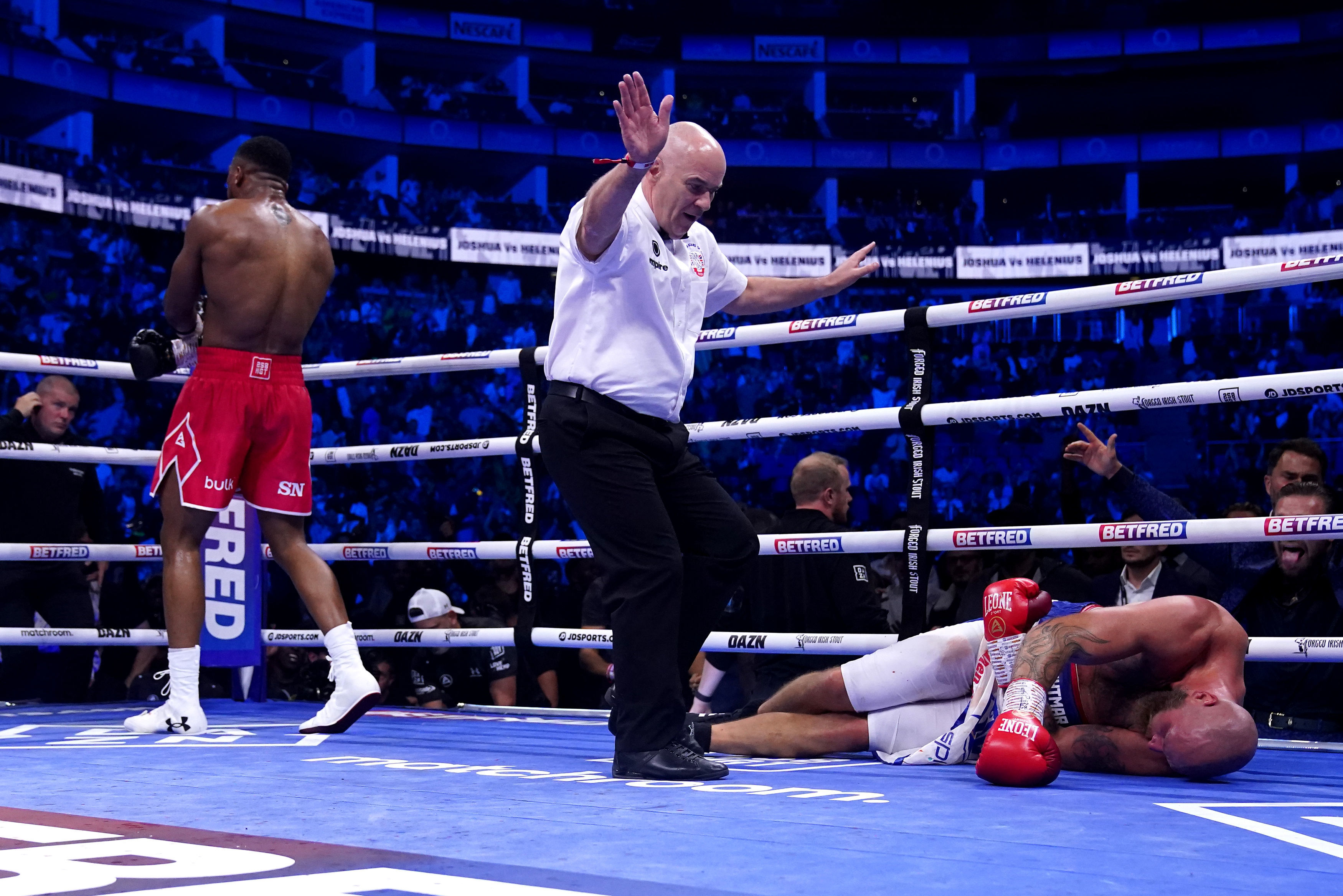 As it happened Anthony Joshua stops Robert Helenius with heavyweight finish to set up Deontay Wilder fight - Live