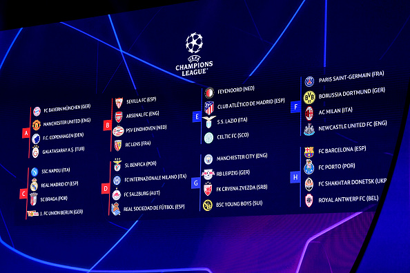 Champions League draw: UEFA 2022/23 group stage final draw - BBC News Pidgin