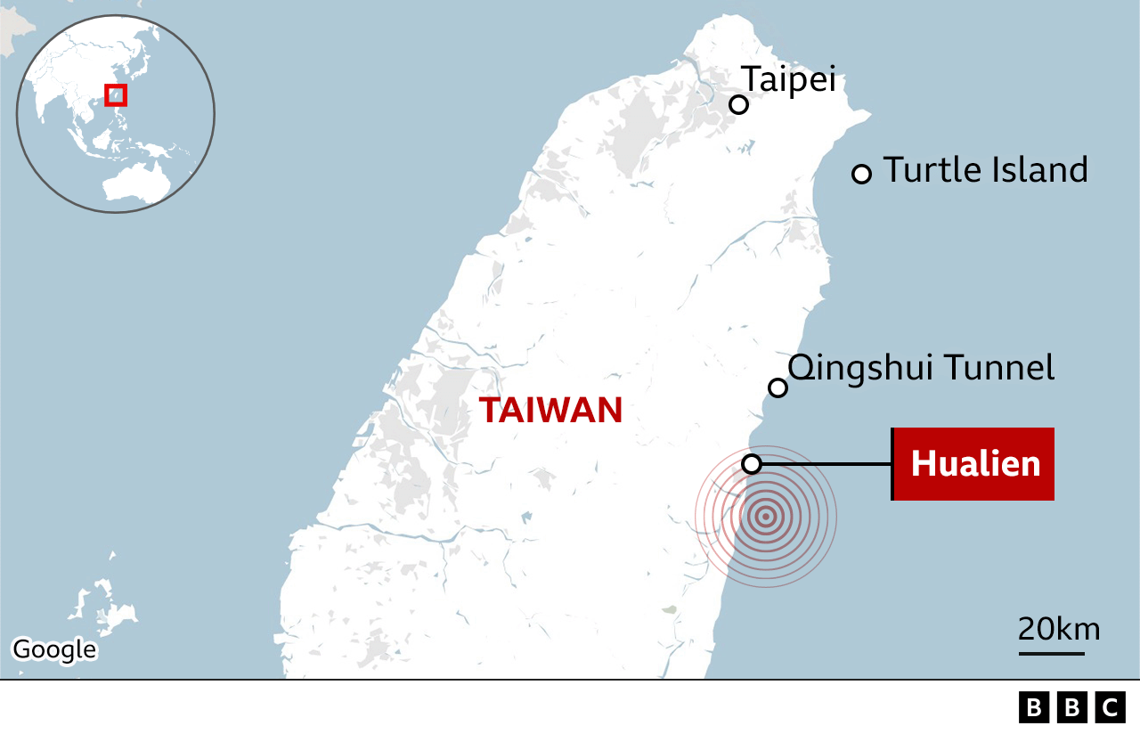 Hundreds of landslides in rugged east of Taiwan